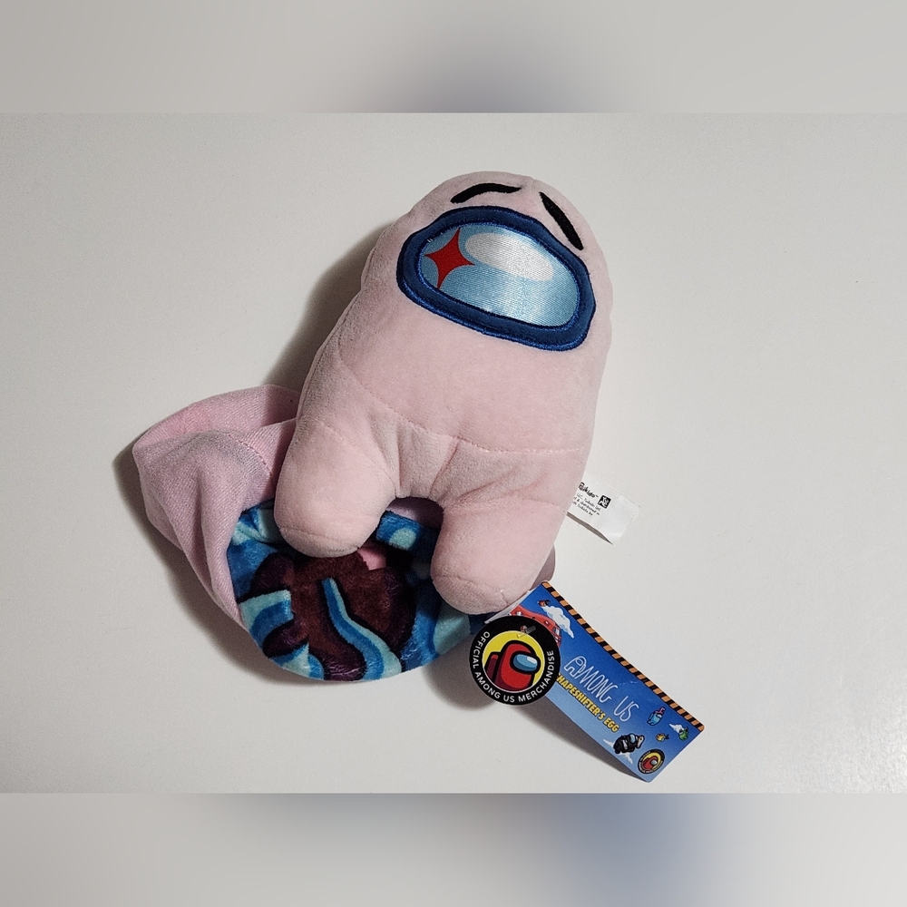 Among Us Shapeshifter Egg Plush (Rose/Light Pink)